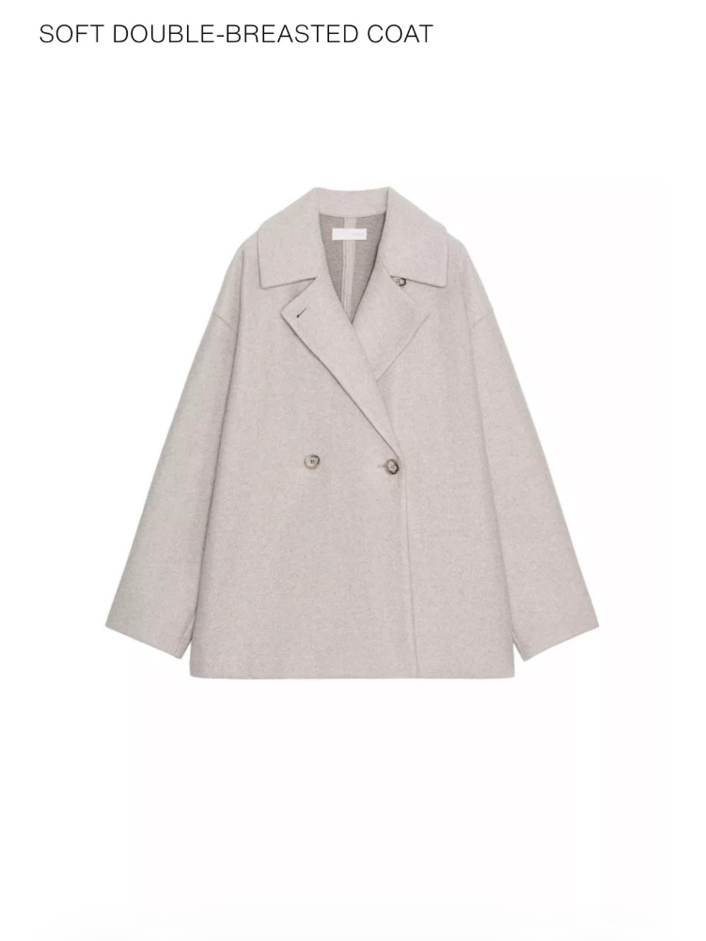 Zara Soft Double-Breasted Coat